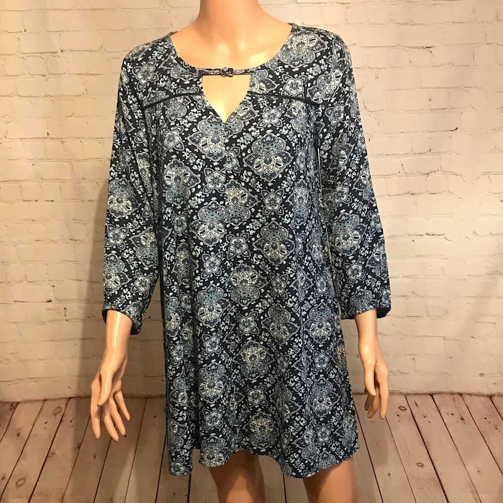 American Eagle Outfitters size small paisley blue pattern boho dress